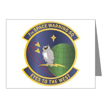 7SWS - M01 - 02 - 7th Space Warning Squadron - Note Cards (Pk of 20) - Click Image to Close